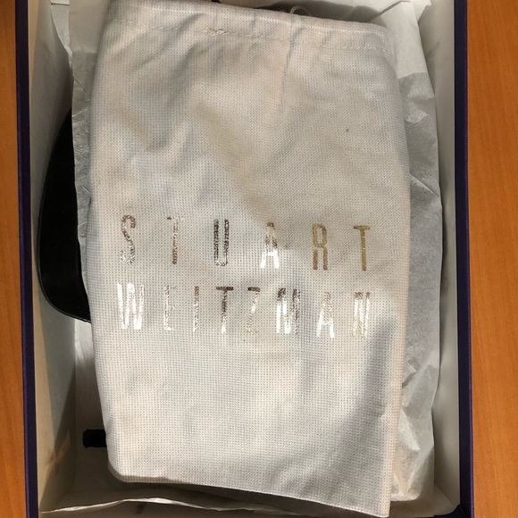 9M Stuart Weitzman Logocoverup Black Suede Booties - Picture 16 of 16